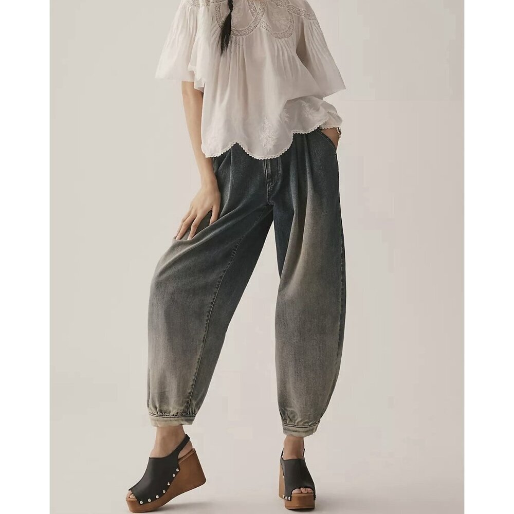NWT Size 27 - Anthropologie Pilcro Pleated High-Rise Balloon-Leg (NWT US$ 148)